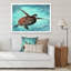 Tortue de mer colorée nageant dans l'océan - reproduction sur toile-67390096-67390090