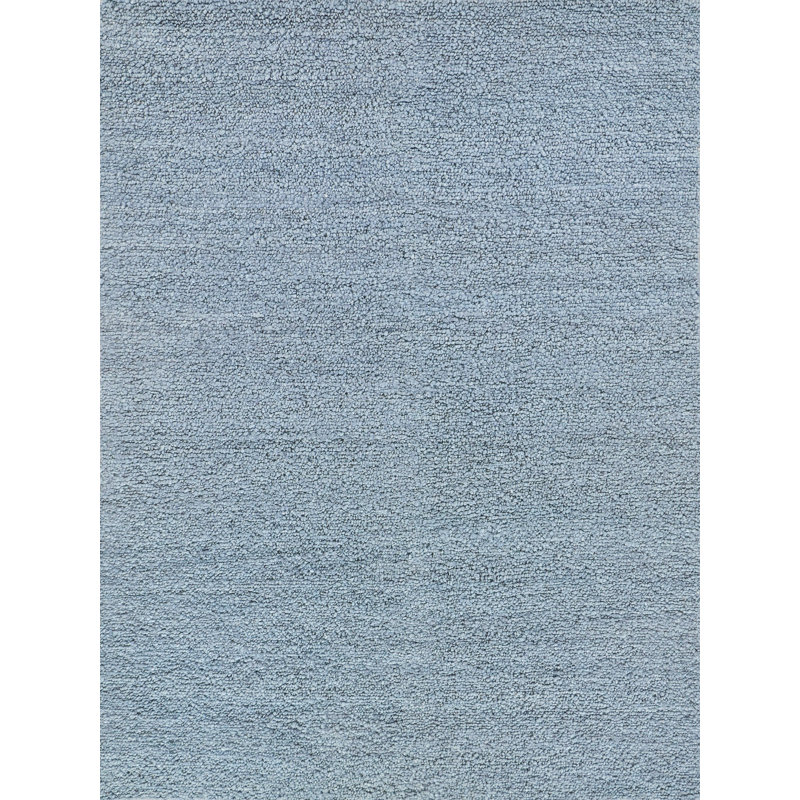 Borelli Wool Area Rug in Light Blue, Rectangle 9' x 12'