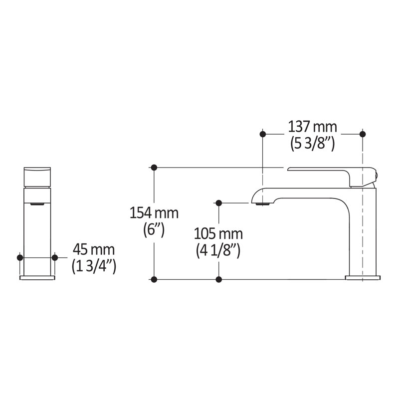 Sobrio Single-handle Bathroom Faucet with Drain Assembly, Matte black