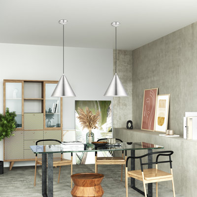 Luminaire suspendu conique 1 lumière