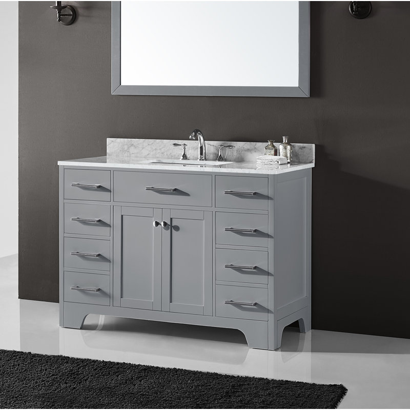Ensemble de meuble-lavabo simple 48 po Cassel, Gris taupe
