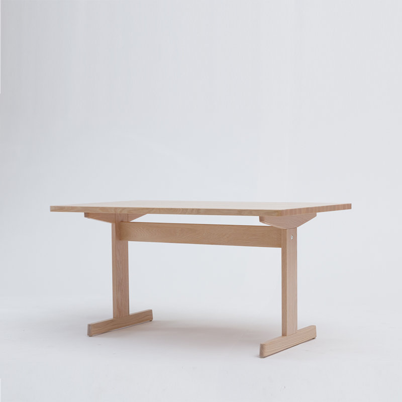 KufenKarl Solid Wood Dining Table, 29" H x 48" L x 32.75" D, Oak Nature