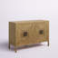 Armoire de rangement géométrique en bois à 2 portes avec tablettes réglables Paige