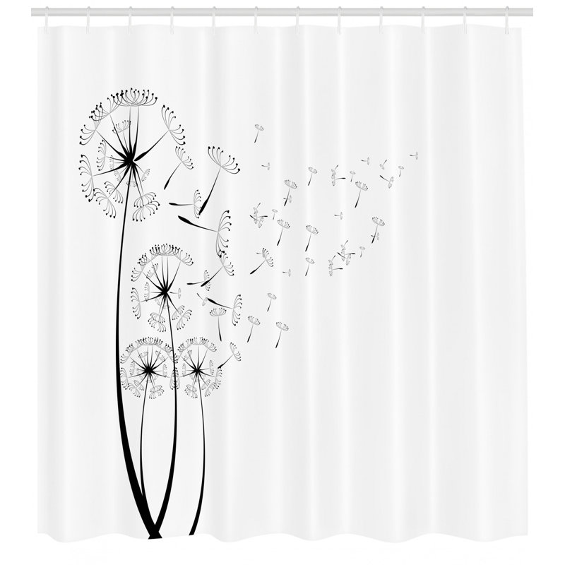 Ensemble de rideau de douche Aftonshire + crochets, H 84 po x l 69 po