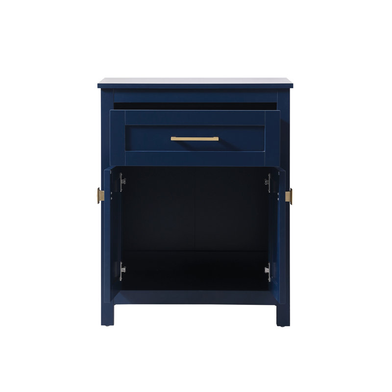 Rangement pour salle de bain Martirio, Bleu/doré