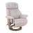 Upholstered Swivel Recliner – 360° Swivel, Adjustable Headrest and Flip-Up Footrest