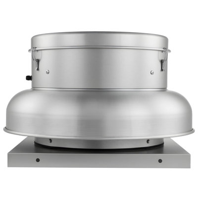 Ventilateur de toit, ventilateur de grenier avec moteur haute puissance, base en aluminium de 24,8 pouces en alliage d'aluminium robuste, débit d'air réglable à contrôle de vitesse 1500 / 2600CFM, compact pour le garage, la cuisine, la salle de bain, argent