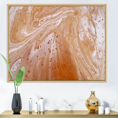 " Pastel Gloden Marble Art Ripples "
