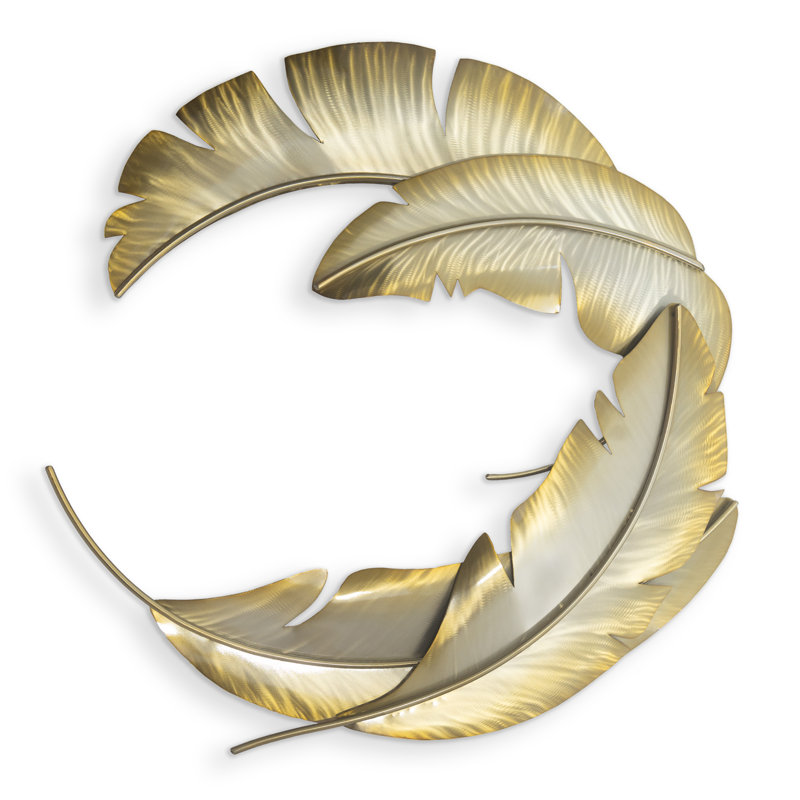 Coastal Wall Decor on Metal, Gold