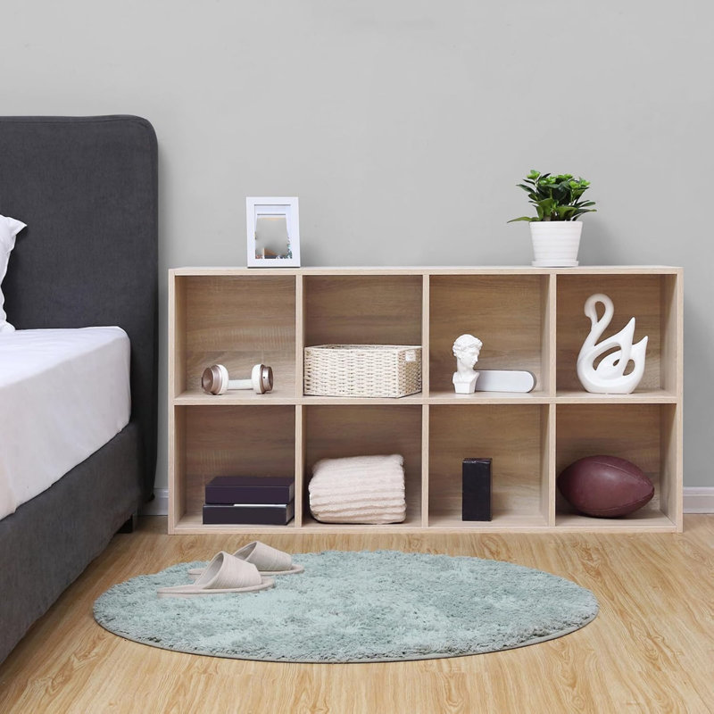 128.9 cm H x 65.1 cm W Cube Bookcase, Beige