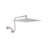 Brushed Nickel 12" Shower Head, Modern Accessory Head With Adjustable Arm, Construction