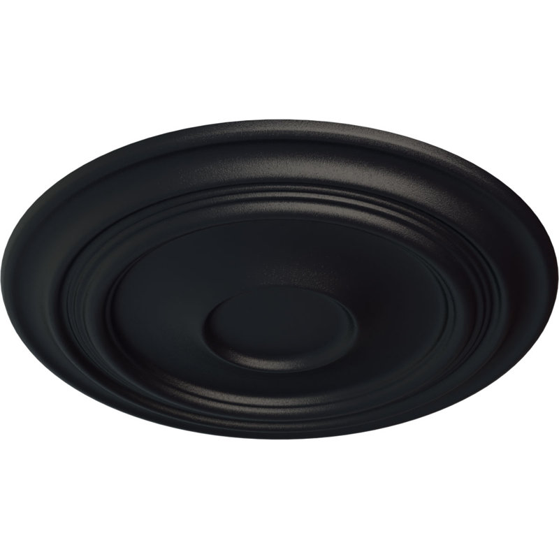 Médaillon de plafond traditionnel 24 3/8 po x P 1 1/2 po (convient aux auvents jusqu'à 5 1/2 po), Gris acier