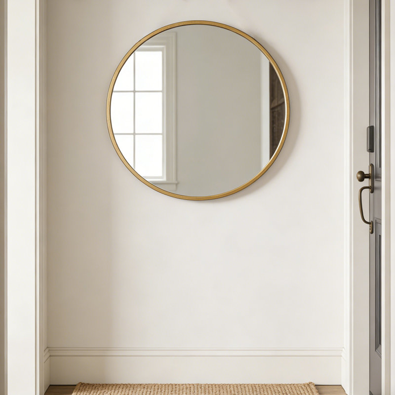 Miroir de salle de bain 24 po, Doré, 24 po x 24 po