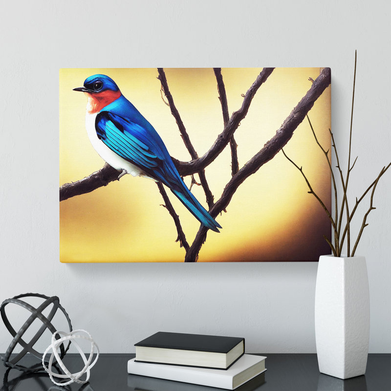 Precious Swallow Bird - Wrapped Canvas, 50cm H x 76cm W x 3cm D