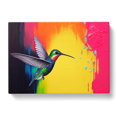 Hummingbird In Colour Vol.2 Abstract - Wrapped Canvas