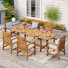 Susa 6 - Person Patio Dining Set with Extendable Rectangular Table , Cushions Included
