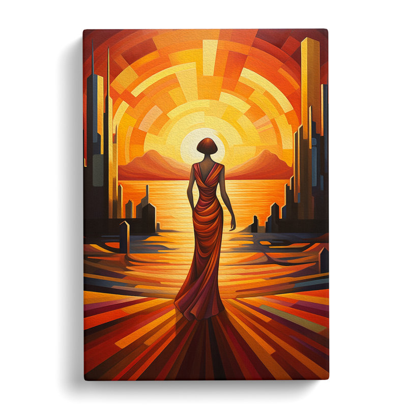 Sunset Contemporary - Wrapped Canvas, 76cm H x 50cm W x 3cm D