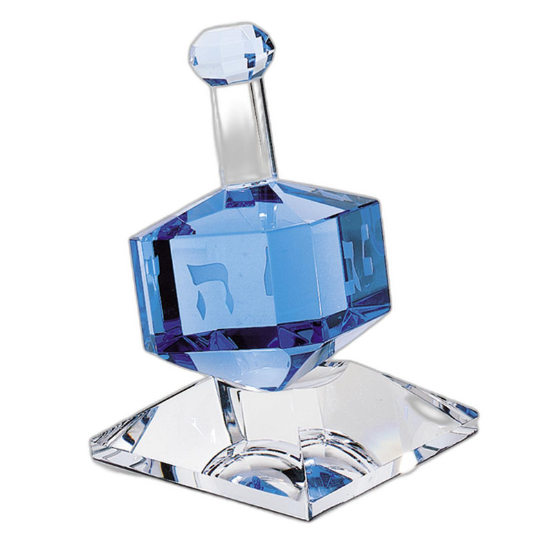 Dreidel on Stand Figurine, Blue