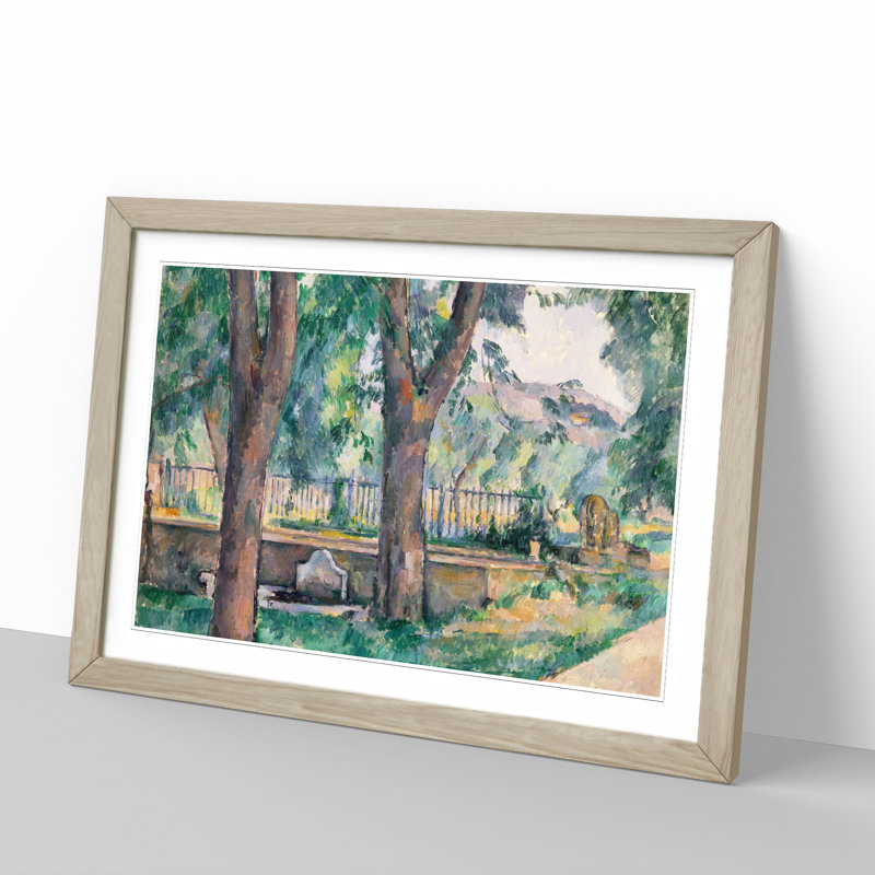 Pool at Jas De Bouffan by Paul Cezanne - Framed Print, 48cm H x 65cm W x 2cm D, Oak Framed