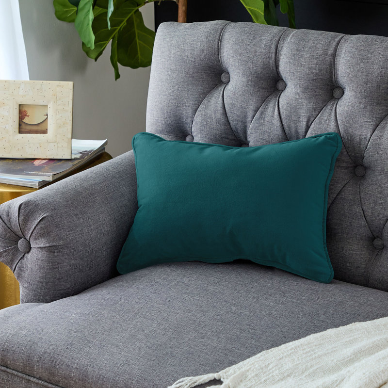  Coussin décoratif intérieur / extérieur en polyester, Rose, H 12 po x l 24 po