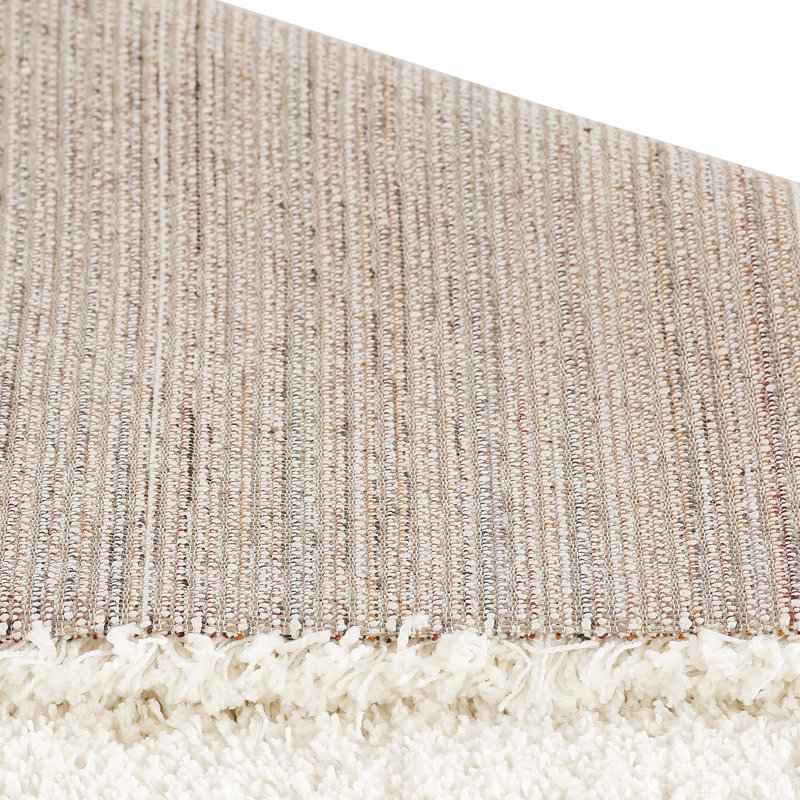 Alyson Shaggy Cream Rug, Rectangle 120 x 170cm