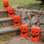 Sacs en plastique orange Jack O'Lantern Luminaria - 12 unités