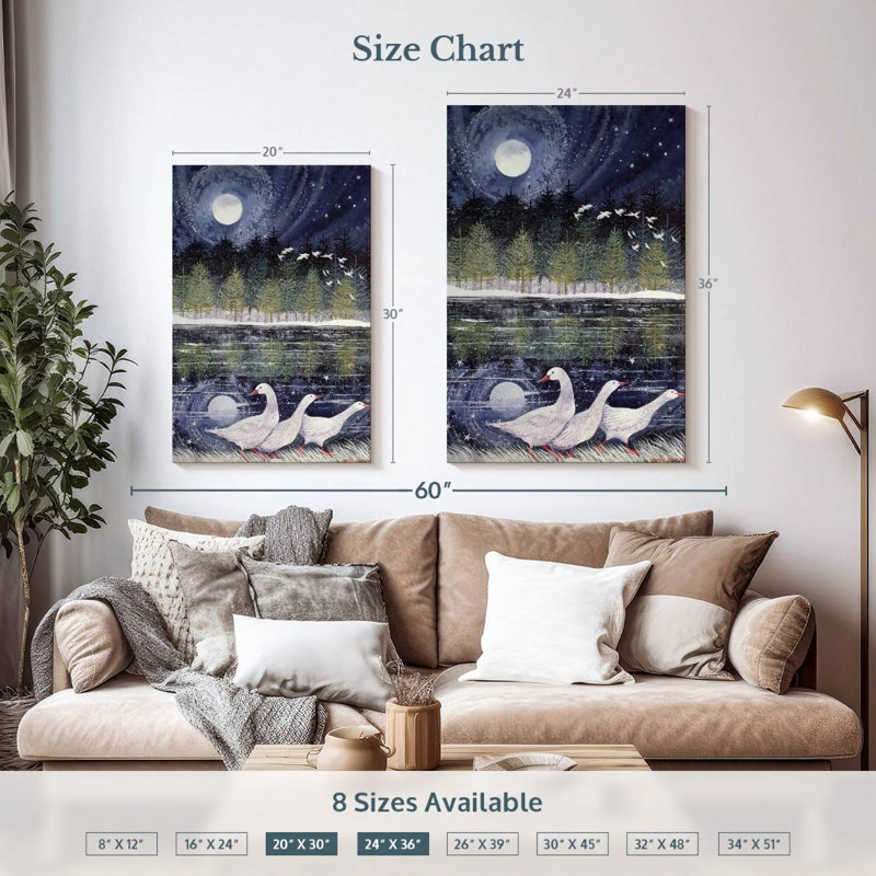 Brampt Snow Geese, 36" H x 24" W