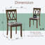 Ensemble de 4 chaises de salle à manger ergonomiques en bois avec assise rembourrée en lin