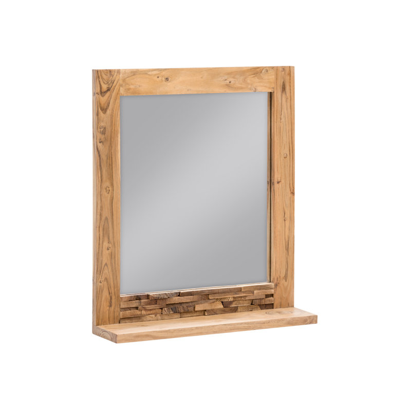 Waller Flat Wall Mirror with Shelves