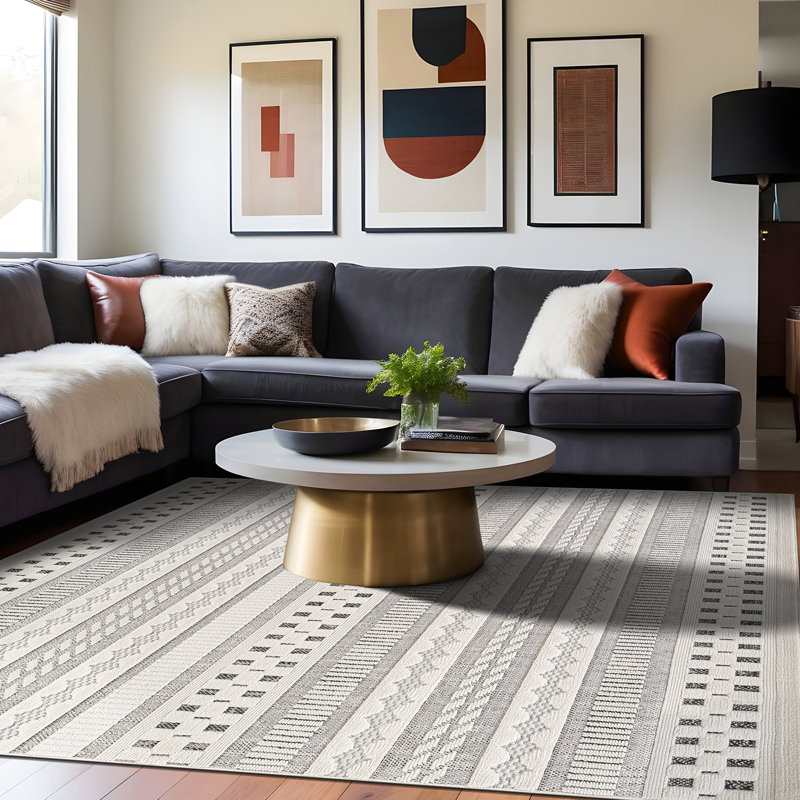 Tapis d'intérieur moderne, Rectangle 5 pi x 7 pi