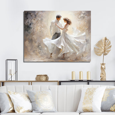 Danse valse en blanc II sur toile