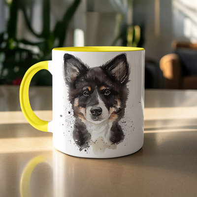 Watercolor Shetland Sheepdog Portrait Art 11oz Coffee Mug