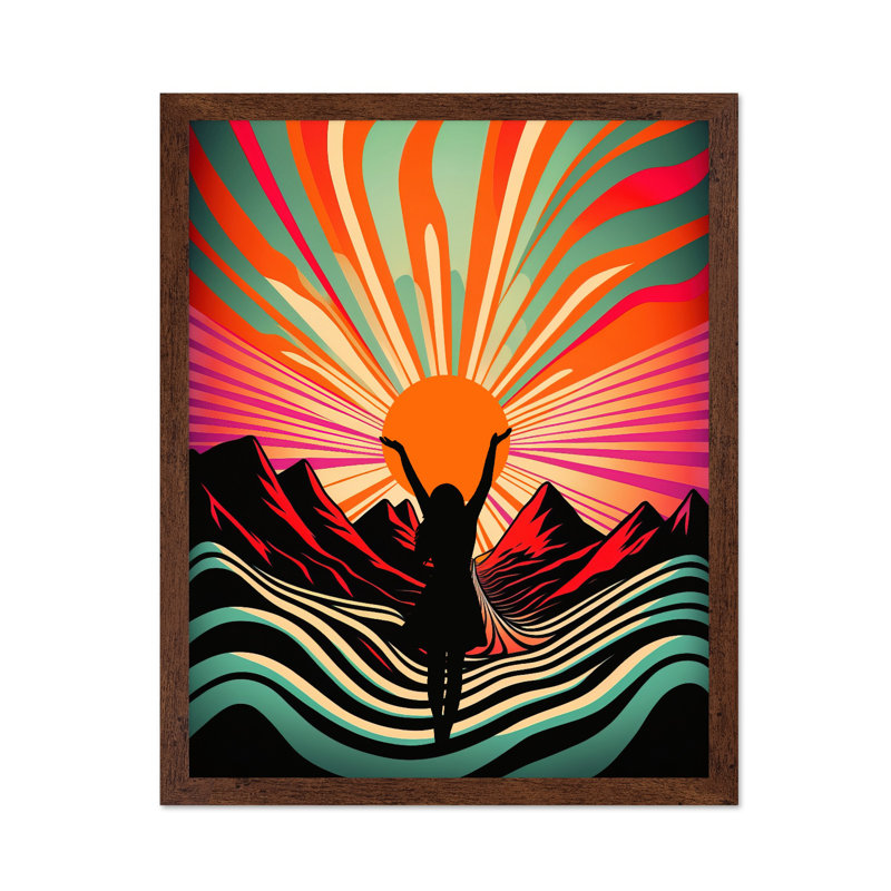 Déesse du soleil, Poster, 16"H x 20"W, Brown Framed