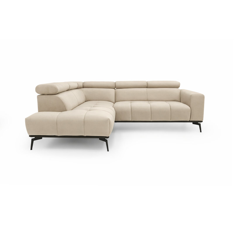 Wersal Green Upholstered Corner Sofa, Beige