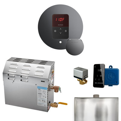 MS 6 kW (6000 W) Steam Shower Generator Package with round iTempo Control and Accessories