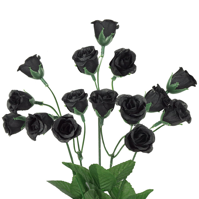 Bouquet de roses artificielles, Noir, noir, noir, noir