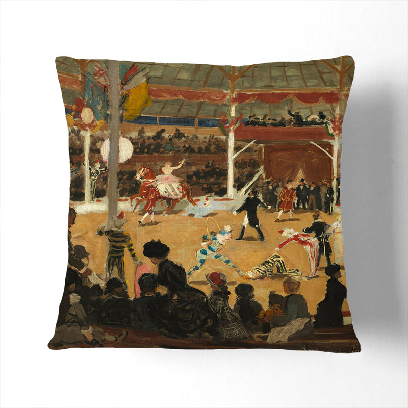 The Circus Scatter Cushion, White, 55cm H x 55cm W x 20cm D