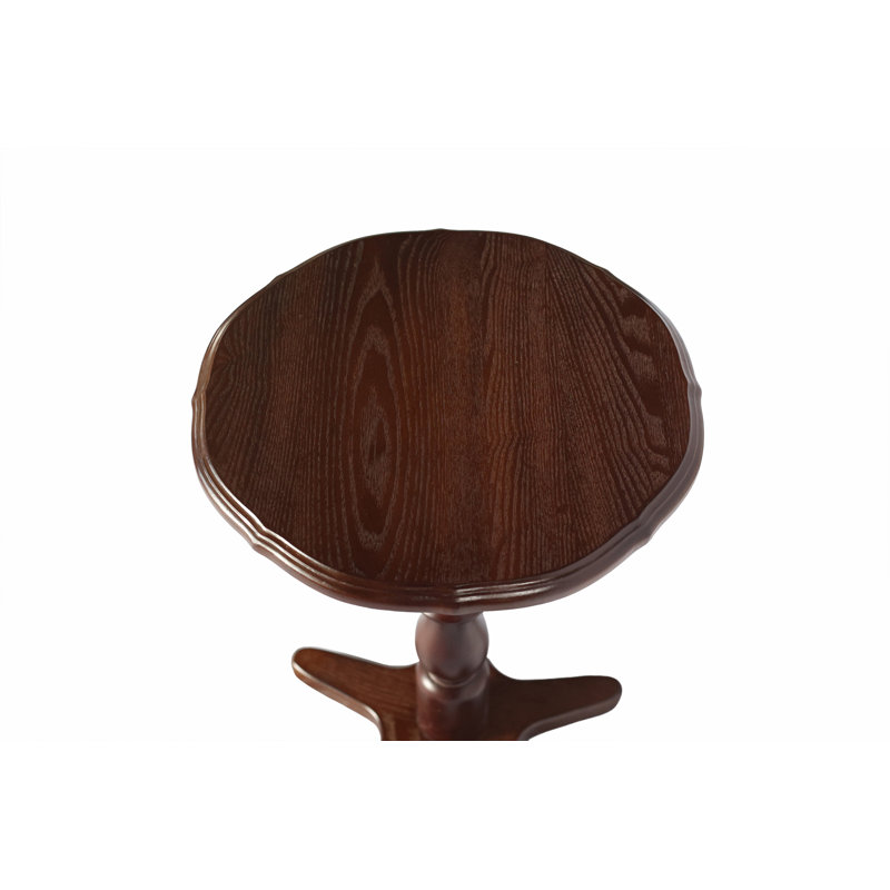Petite table de bout ronde 15,75 pouces, Noyer brun