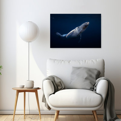 Majestic Humpback Whale Contemporary Whale Nature Ocean Wall Art Print