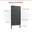 Écran d'intimité en bois anthracite Ascl Enclo 6 pi H x l 3,1 pi (1 panneau), écran d'intimité de patio décoratif, poubelles idéales pour cacher, panneau de clôture d'intimité extérieur, clôture de climatiseur, EC18042