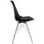 Confortable chaise de salle à manger noire (2) - Pattes rembourrées 2 de style contemporain