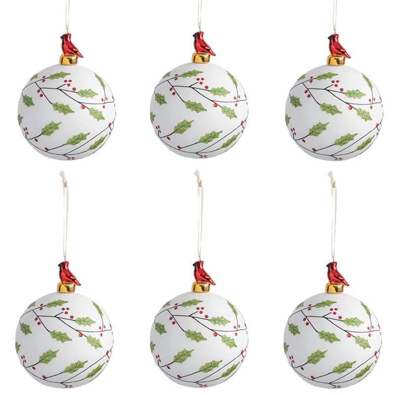 Ensemble de 6 boules de houx