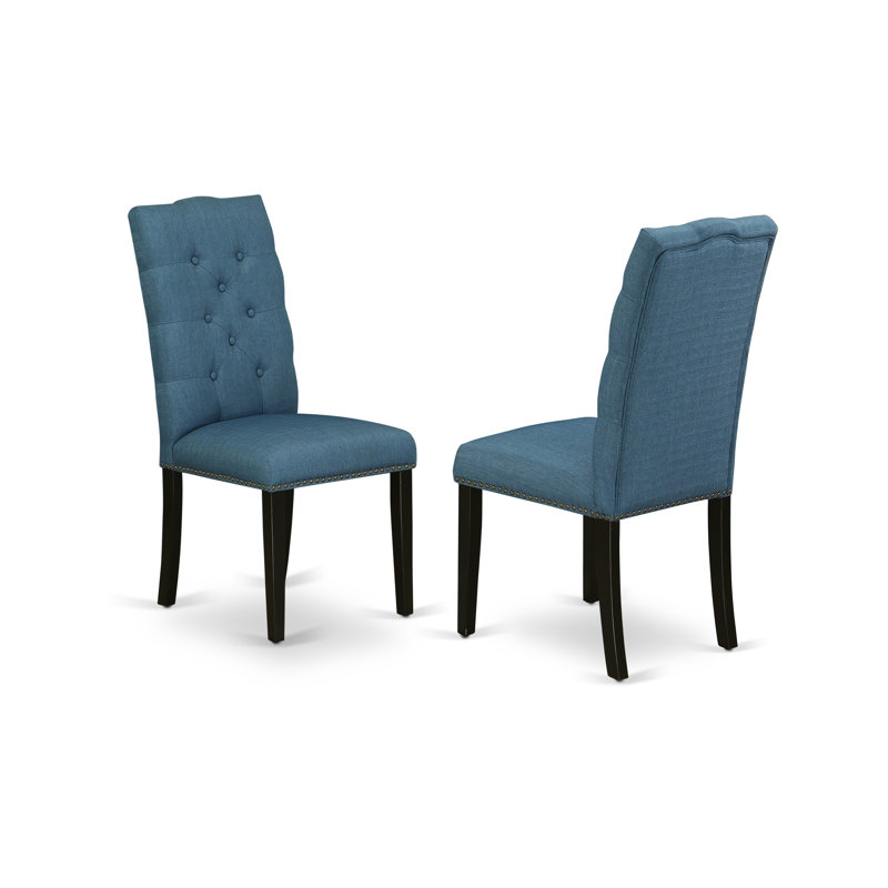 Chaises de cuisine Elsa Parson, Bleu minéral, Noir