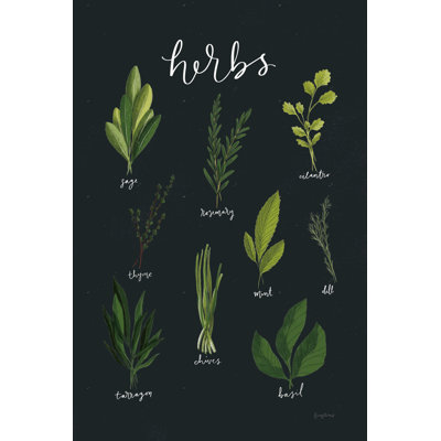 «Herbs I» par Becky Thorns - impression sur toile tendue