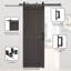 Porte de grange coulissante à panneaux en PVC 30 po / 36 po / 42 po x 84 po de conception robuste avec trousse de quincaillerie d'installation-110446471-110523385