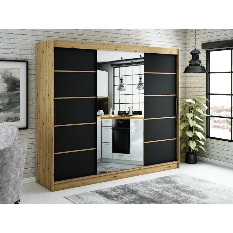 Lianne Manufactured Wood Wardrobe, 200cm H x 150cm W x 62cm D
