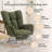 Modern Nursery Rocking Chair, Upholstered Glider Chair with High Backrest, Rocker Accent Armchair with Solid Wood Legs for Nursery Bedroom Living Room-1620882423