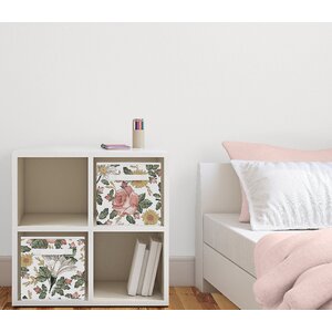 Sweet Jojo Designs Vintage Floral Fabric Storage Cube Bin & Reviews ...