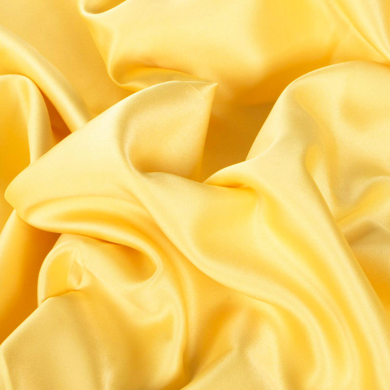 Taie d'oreiller en satin, Standard, Jaune