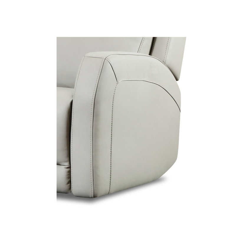 Boncraft Leather Power Swivel Glider, White